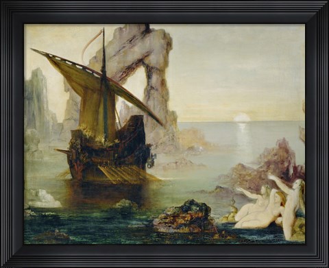 Framed Ulysses And The Sirens, 1875-1880 Print