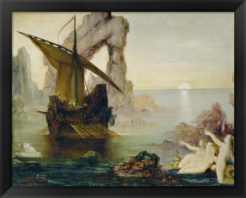 Framed Ulysses And The Sirens, 1875-1880 Print