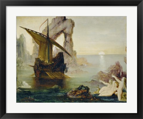 Framed Ulysses And The Sirens, 1875-1880 Print