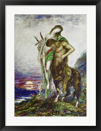 Framed Dead Poet Carried By a Centaur, 1870 Print