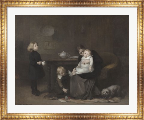 Framed Sick Child, 1885 Print