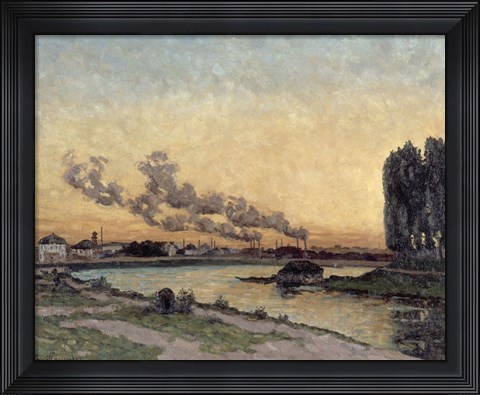 Framed Sunset At Ivry, 1878 Print
