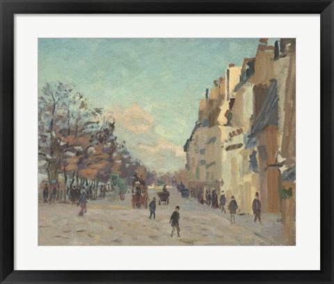 Framed Quai De La Gare, 1880 Print