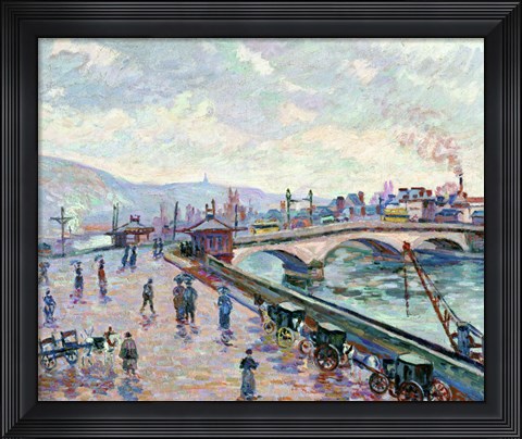 Framed Seine-River At Rouen Print