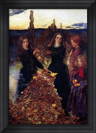 Framed Autumn Leaves, 1856 Print