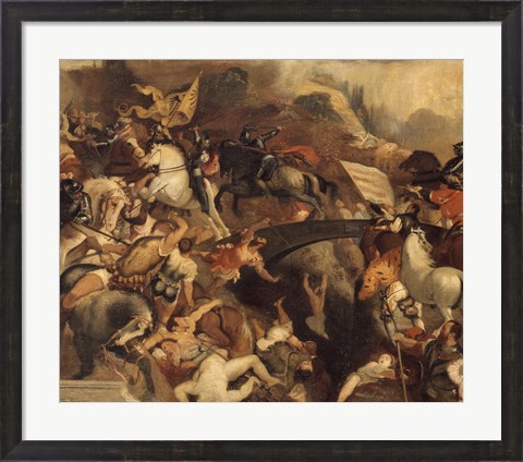 Framed Battle Of Cadore, 1858 Print