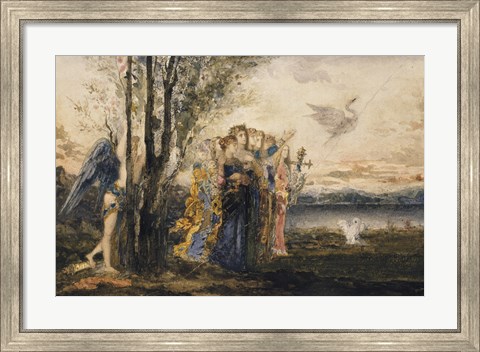 Framed Amor And The Muses Print