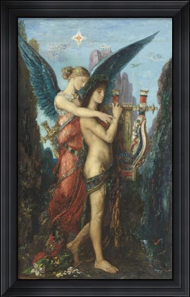Framed Hesiod And The Muse, 1891 Print