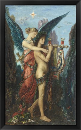 Framed Hesiod And The Muse, 1891 Print