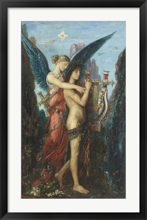 Framed Hesiod And The Muse, 1891 Print