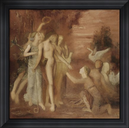 Framed Hesiod And The Muses Print