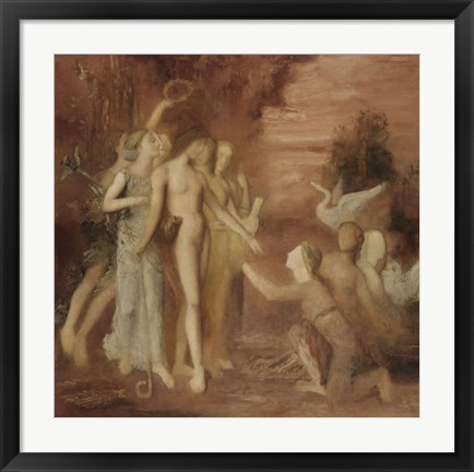 Framed Hesiod And The Muses Print