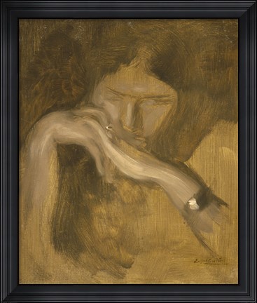 Framed Woman With A Ring Print