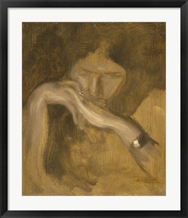 Framed Woman With A Ring Print