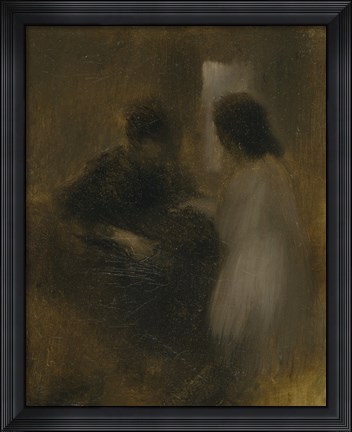 Framed Female Silhouettes In An Interior Print