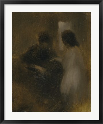 Framed Female Silhouettes In An Interior Print