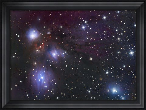 Framed NGC 2170, a reflection nebula located in the Constellation Monoceros Print