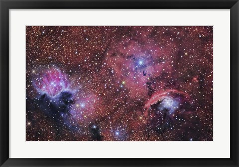 Framed star forming region in the Constellation of Sagittarius Print