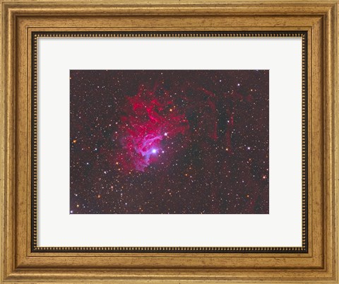 Framed IC 405, The Flaming Star Nebula in the Constellation Auriga Print