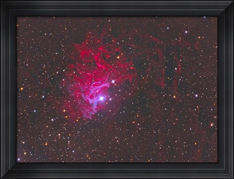 Framed IC 405, The Flaming Star Nebula in the Constellation Auriga Print