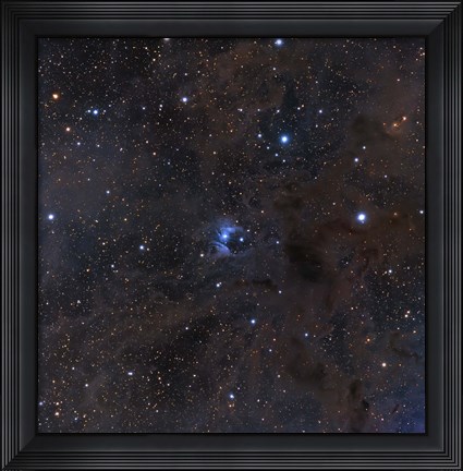 Framed bright star VdB 16, dust and nebulosity in the Constellation Aries Print