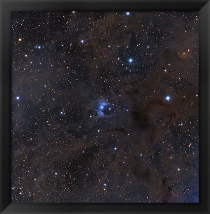 Framed bright star VdB 16, dust and nebulosity in the Constellation Aries Print