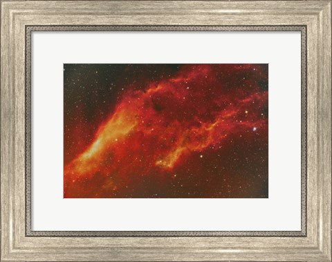 Framed NGC 1499, the California Nebula in the Constellation Perseus Print
