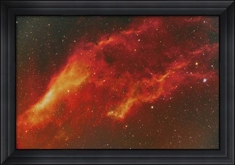 Framed NGC 1499, the California Nebula in the Constellation Perseus Print