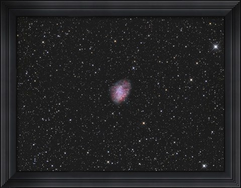Framed Crab Nebula, a supernova remnant in the Constellation of Taurus Print