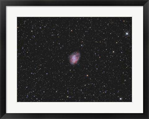 Framed Crab Nebula, a supernova remnant in the Constellation of Taurus Print