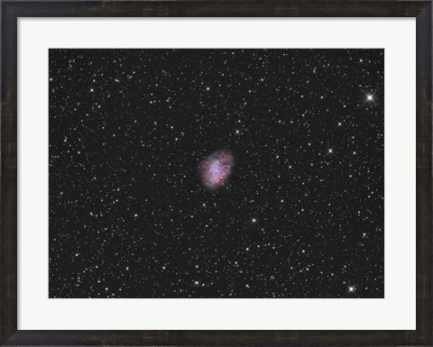 Framed Crab Nebula, a supernova remnant in the Constellation of Taurus Print