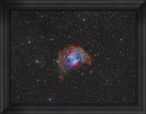 Framed Messier 27, the Dumbbell Nebula Print