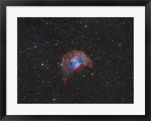 Framed Messier 27, the Dumbbell Nebula Print