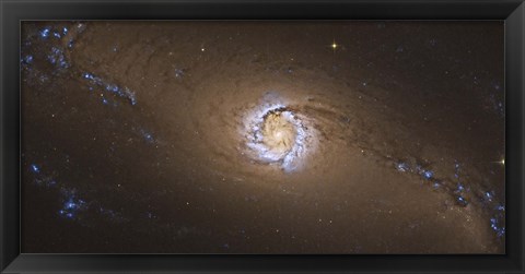 Framed NGC 1097, a barred spiral galaxy in the Constellation Fornax Print