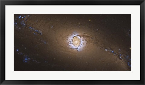 Framed NGC 1097, a barred spiral galaxy in the Constellation Fornax Print