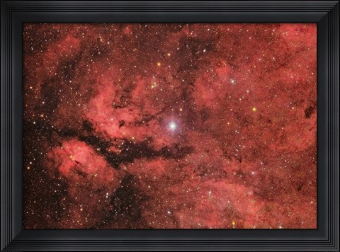 Framed Sadr region in the Constellation Cygnus Print