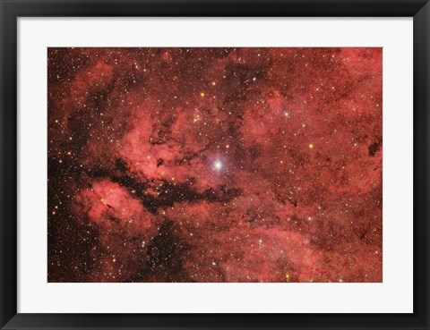 Framed Sadr region in the Constellation Cygnus Print