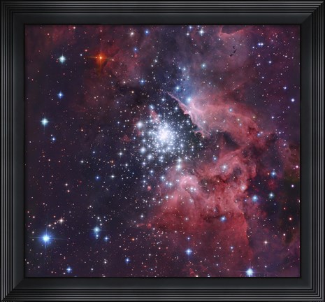 Framed NGC 3603, a giant H-II region in the Constellation Carina Print