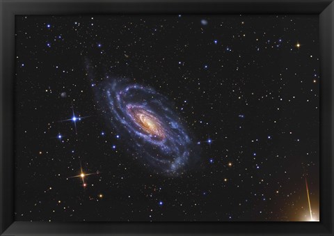 Framed NGC 5033, a spiral galaxy situated in the Constellation of Canes Venatici Print