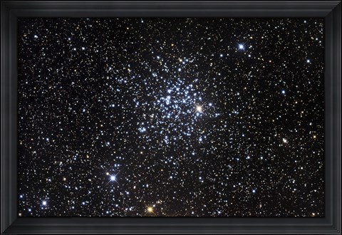 Framed Messier 52, also known as NGC 7654, is an open cluster in the Cassiopeia Constellation Print
