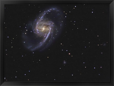 Framed NGC 1365 is a barred spiral galaxy in the Constellation Fornax Print