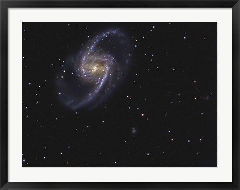 Framed NGC 1365 is a barred spiral galaxy in the Constellation Fornax Print