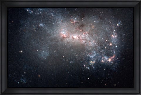 Framed Magellanic dwarf irregular galaxy NGC 4449 in the Constellation Canes Venatici Print
