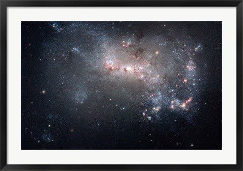 Framed Magellanic dwarf irregular galaxy NGC 4449 in the Constellation Canes Venatici Print