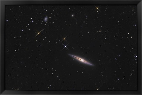 Framed NGC 4013 is an edge-on unbarred spiral galaxy in the Constellation Ursa Major Print