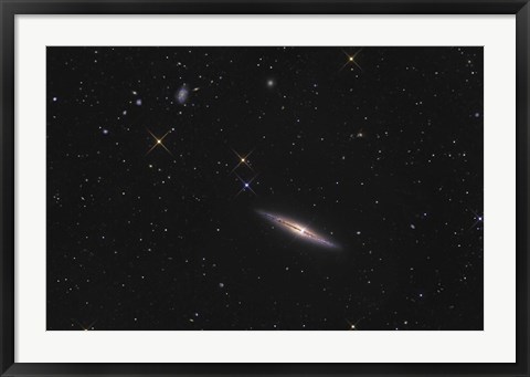 Framed NGC 4013 is an edge-on unbarred spiral galaxy in the Constellation Ursa Major Print