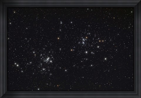 Framed Double Cluster in the Constellation Perseus Print
