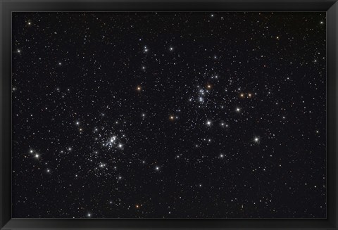 Framed Double Cluster in the Constellation Perseus Print