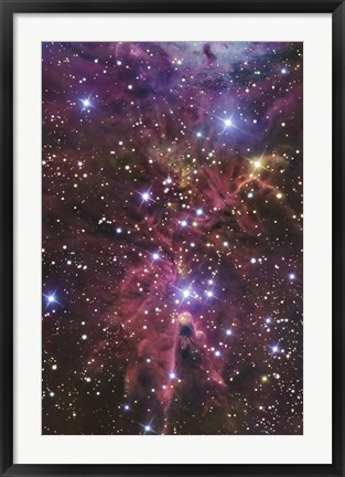 Framed stellar nursery located towards the Constellation of Monoceros Print