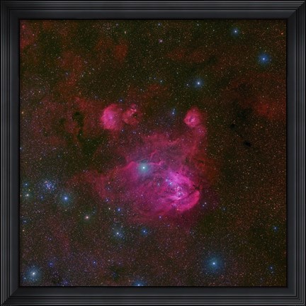 Framed IC 2944, a large H II region in the Constellation of Centaurus Print